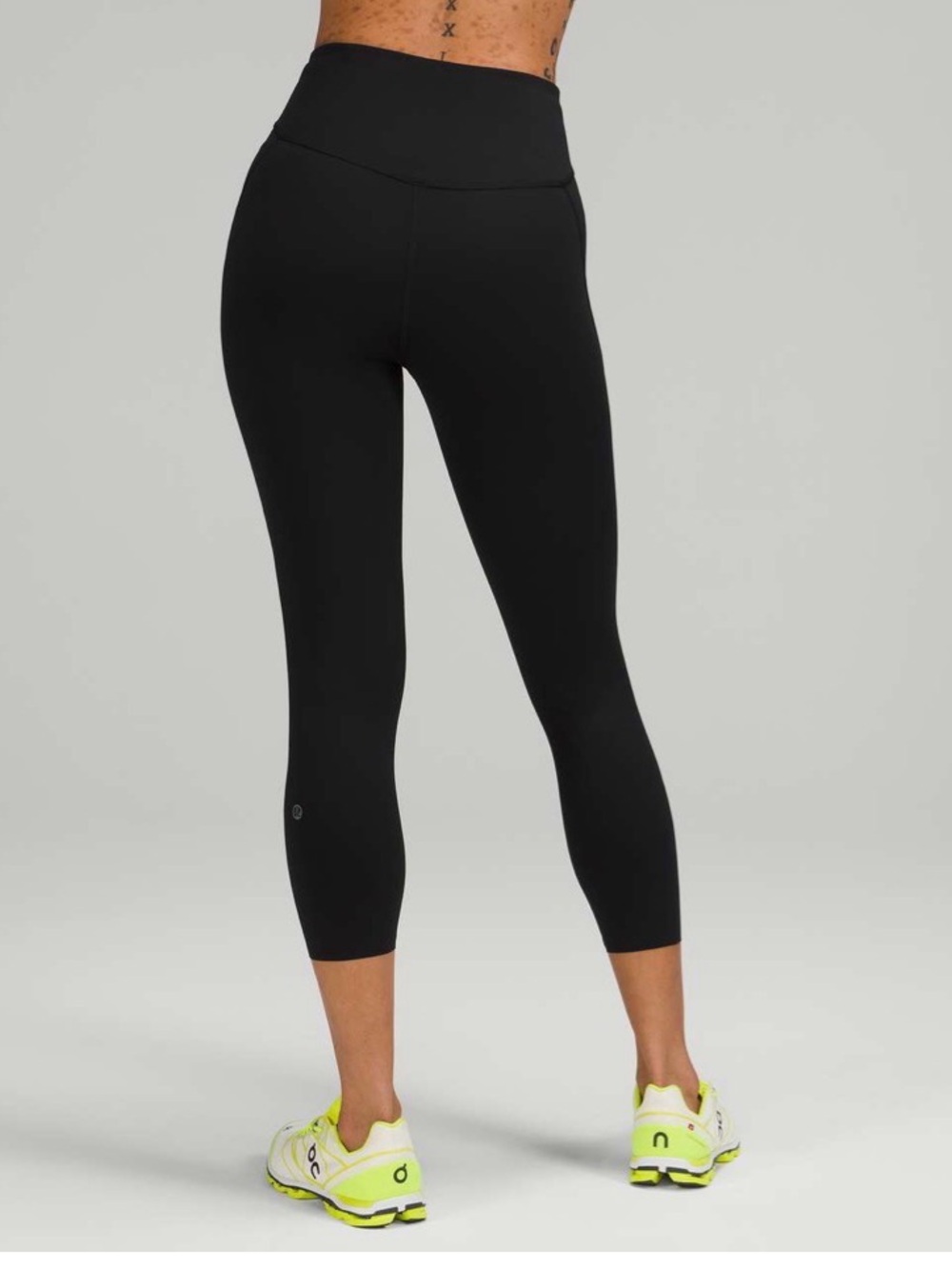 Lululemon Base Pace High Rise Crop 23 Black Nulux Leggings Size 4